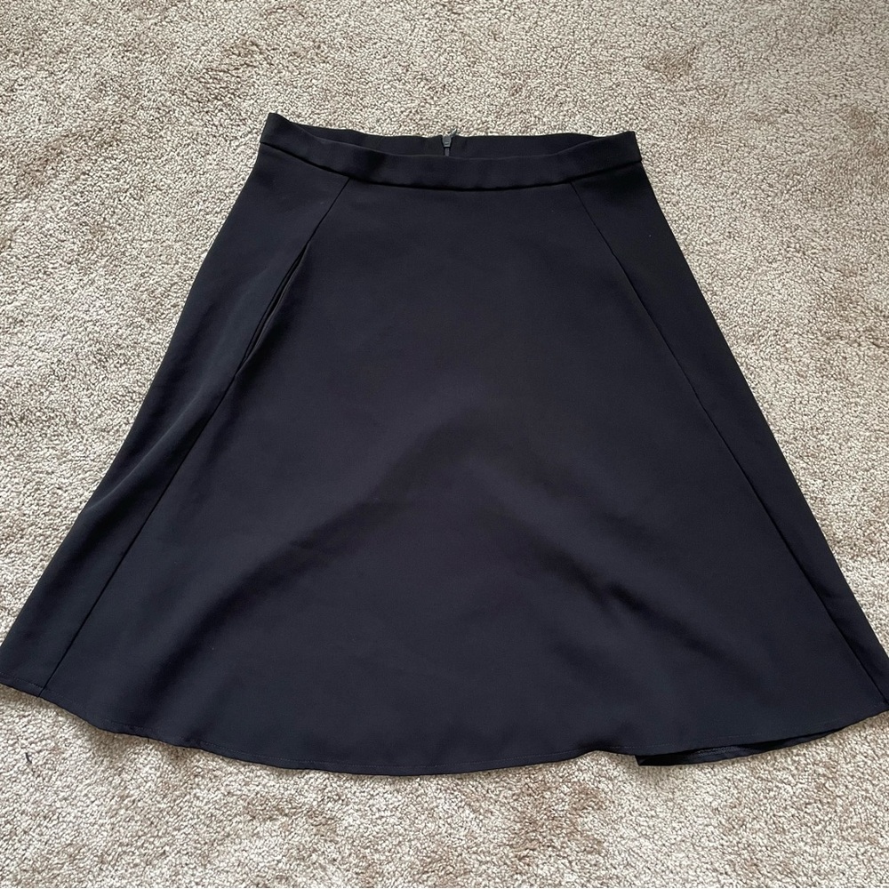 Cartise Black A-Line Women's Skirt WITH POCKETS